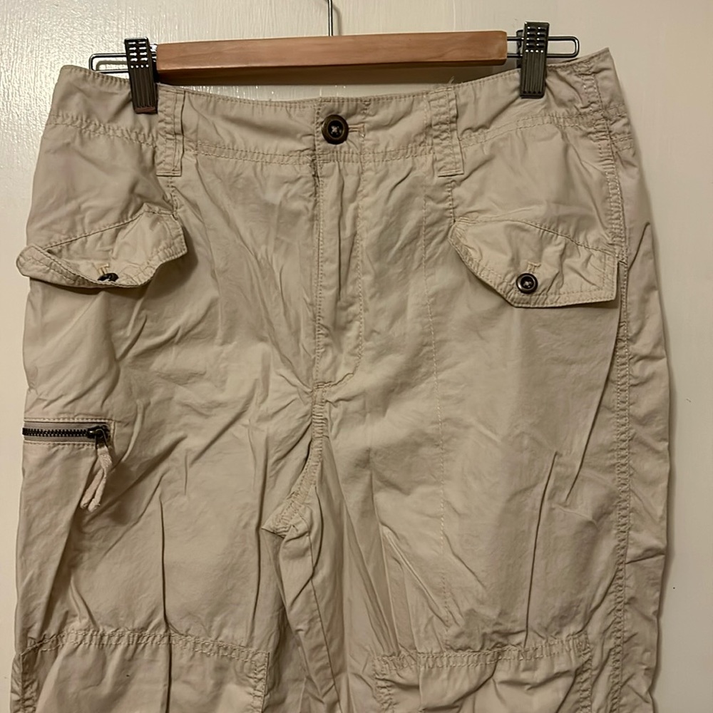 NWOT Anthropologie cropped ankle tie cargo pants